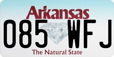 AR license plate 085WFJ