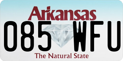 AR license plate 085WFU