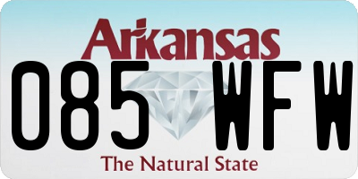 AR license plate 085WFW