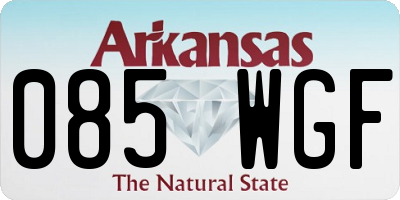 AR license plate 085WGF