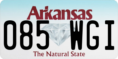 AR license plate 085WGI
