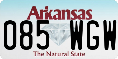 AR license plate 085WGW