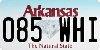AR license plate 085WHI