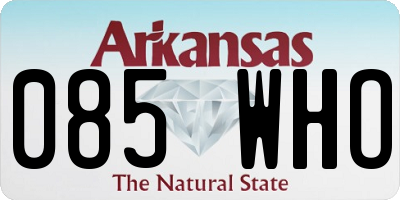 AR license plate 085WHO