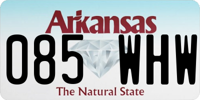 AR license plate 085WHW