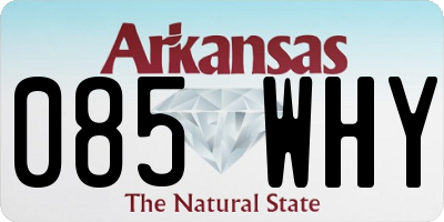 AR license plate 085WHY