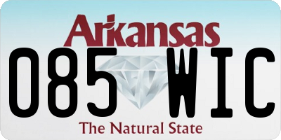 AR license plate 085WIC
