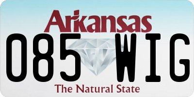 AR license plate 085WIG