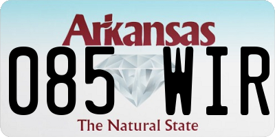 AR license plate 085WIR