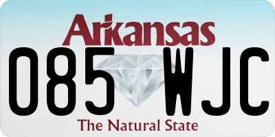 AR license plate 085WJC