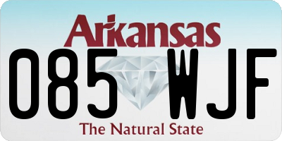 AR license plate 085WJF