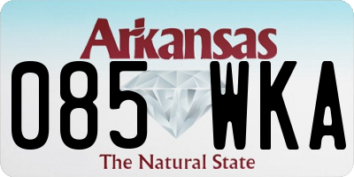 AR license plate 085WKA