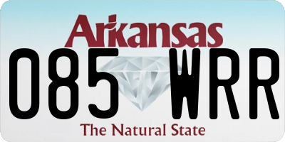 AR license plate 085WRR