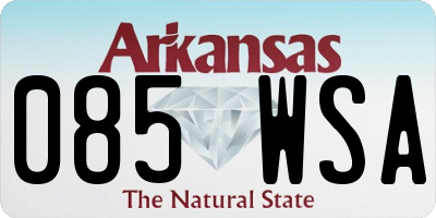 AR license plate 085WSA
