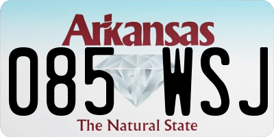 AR license plate 085WSJ