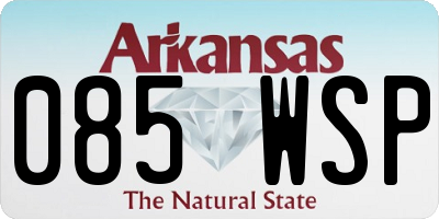 AR license plate 085WSP