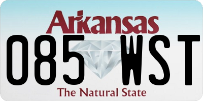 AR license plate 085WST