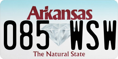 AR license plate 085WSW