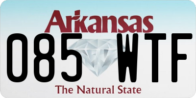 AR license plate 085WTF