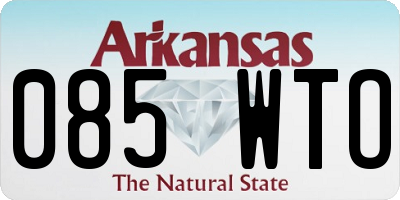 AR license plate 085WTO