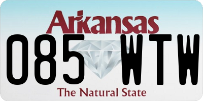 AR license plate 085WTW