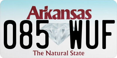 AR license plate 085WUF