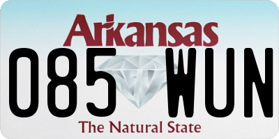 AR license plate 085WUN