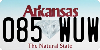 AR license plate 085WUW