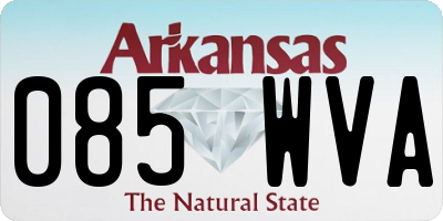 AR license plate 085WVA