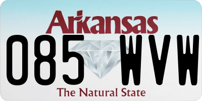 AR license plate 085WVW