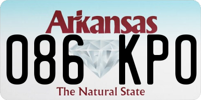 AR license plate 086KPO