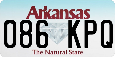 AR license plate 086KPQ