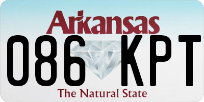 AR license plate 086KPT