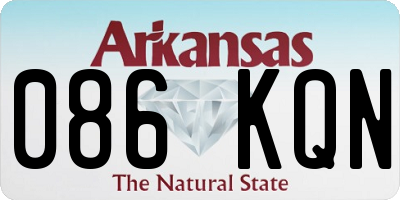 AR license plate 086KQN