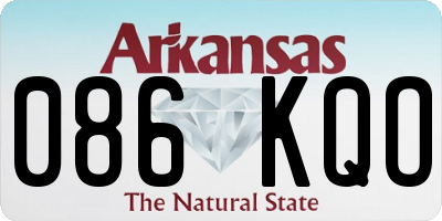 AR license plate 086KQO