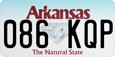 AR license plate 086KQP