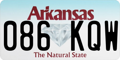 AR license plate 086KQW