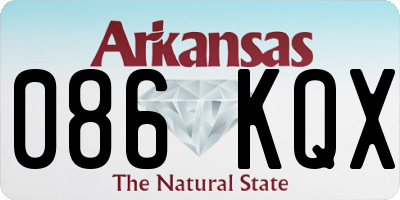 AR license plate 086KQX
