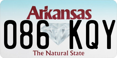 AR license plate 086KQY