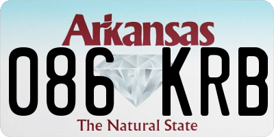AR license plate 086KRB
