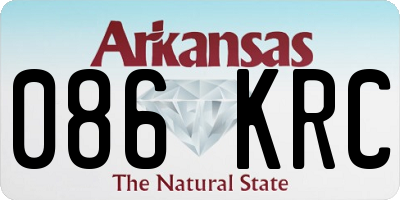 AR license plate 086KRC