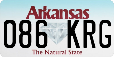 AR license plate 086KRG