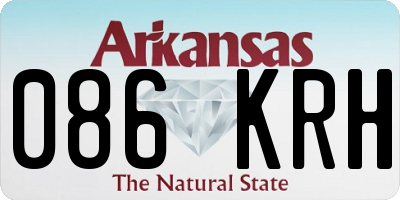 AR license plate 086KRH