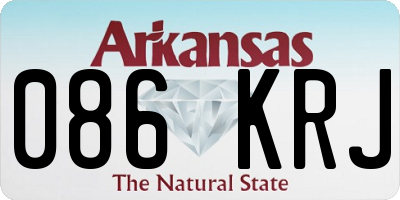 AR license plate 086KRJ