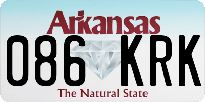 AR license plate 086KRK