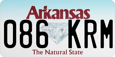 AR license plate 086KRM
