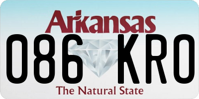 AR license plate 086KRO