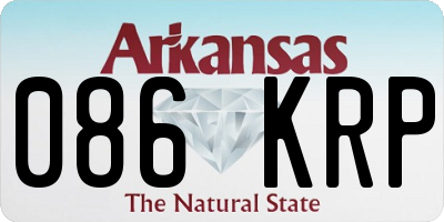 AR license plate 086KRP