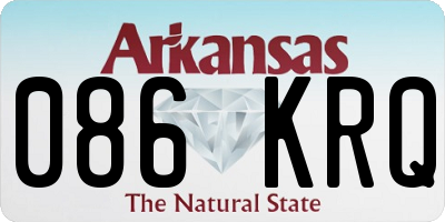 AR license plate 086KRQ