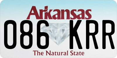 AR license plate 086KRR
